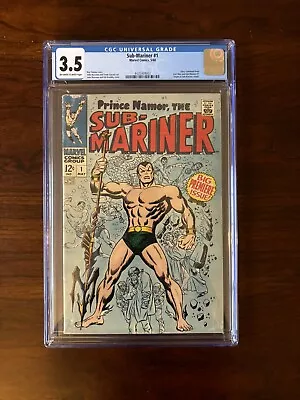 Buy Sub-Mariner #1 (Marvel, 1968) CGC 3.5 1st Solo Series In The Silver Age! • 130.45£