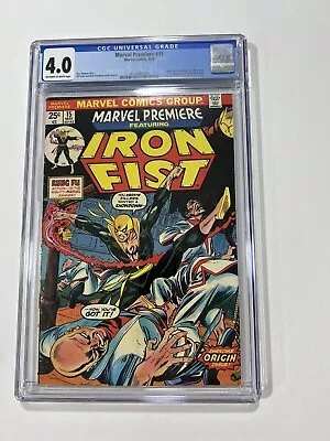 Buy Marvel Premiere 15 Cgc 4.0 Ow/w Pages Marvel 1974 (004) Writing On Rear Cover • 151.90£