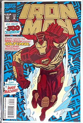 Buy Iron Man #300 Debut Of Modular Armor Gold Foil Cover Marvel 1994 Anniversary NM • 8.67£