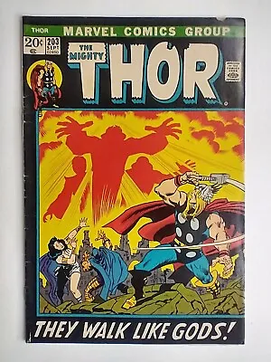 Buy Marvel Comics Thor #203 1st Team Appearance The Young Gods; John Buscema VF- 7.5 • 14.45£