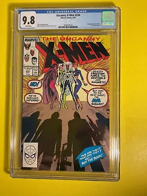 Buy X-Men #244 1st Appearance Of Jubilee CGC 9.8 White Pages Marvel 1989. • 181.83£