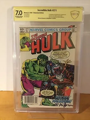 Buy Incredible Hulk #271 NEWSSTAND EDITION CBCS Not CGC 7.0 SIGNED By Al Milgrom. • 217.23£