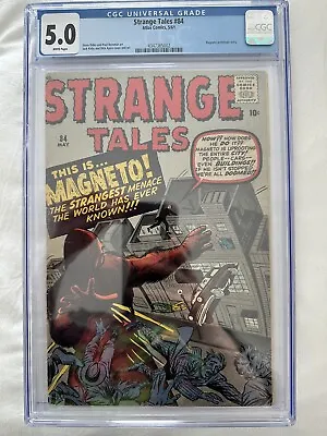 Buy Strange Tales #84 CGC Graded 5.0 White Pages-- 1961 -- 1st Magneto Prototype • 236.69£