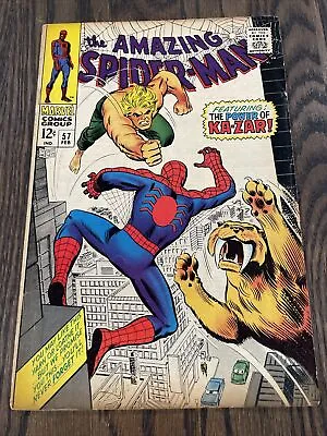 Buy 🗣️the AMAZING SPIDER-MAN #57 (1968) - FEATURING KA-ZAR AND ZABU! • 39.42£
