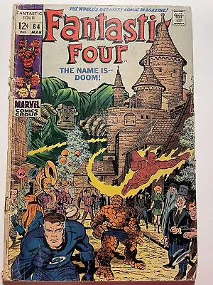 Buy Vintage Marvel Comics Fantastic Four Issue 84 1969 Doctor Doom  • 19.98£