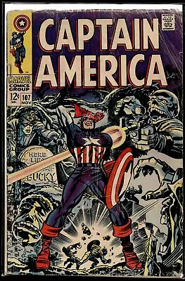 Buy 1968 Captain America #107 1st Dr Faustus Marvel Comic • 24.09£