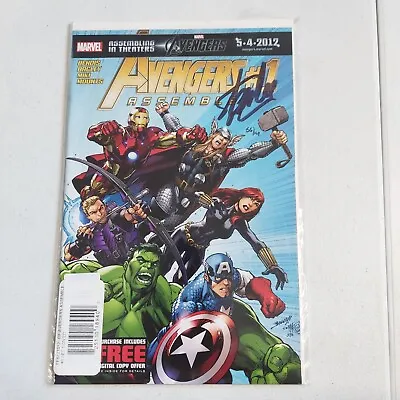 Buy Avengers Assemble #1 Signed By Stan Lee W/CoA #56 Of 199 DF Dynamic Forces Excl • 759.50£