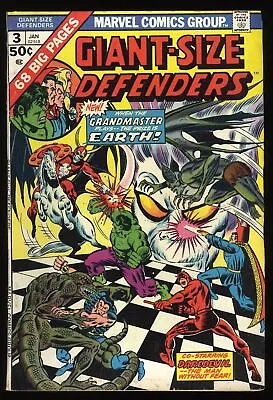 Buy Giant-Size Defenders #3 VF- 7.5 1st Korvac! Daredevil Grandmaster! Marvel 1975 • 38.79£