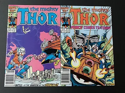 Buy Mighty Thor 372 & 371 NEWSSTAND 1986 1st Time Variance Authority • 16.07£