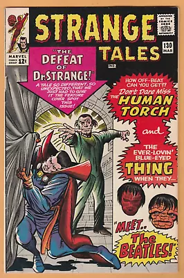 Buy Strange Tales #130 - Doctor Strange - Human Torch - Beatles - OW-W - VF (8.5) • 99.90£