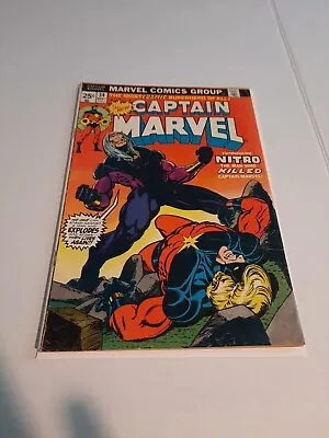 Buy Captain Marvel 34, (Marvel, Sept 1974), Mid-grade, 1st Appearance Nitro • 22.16£