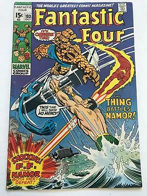 Buy FANTASTIC FOUR #103 : At War With Atlantis! 1970 AGATHA HARKNESS & NAMOR Marvel • 13.50£