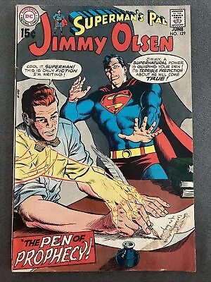 Buy DC Comics - Jimmy Olsen Superman #129 - June 1970 The Pen Of Prophecy VG Cond • 4.74£