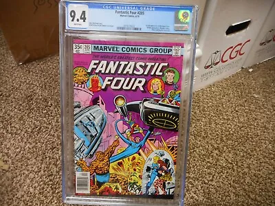 Buy Fantastic Four 205 Cgc 9.4 Marvel 1979 1st Appearance Of Nova Corps WHITE Pgs NM • 78.93£