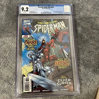 Buy Carnage AMAZING SPIDER-MAN 430 CGC 9.2 Marvel White Pages Spiderman • 63.06£