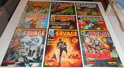 Buy 9x SAVAGE ACTION 1 2 3 9-15 Lot Marvel UK 1980 Punisher Moon Knight Night Raven • 70£
