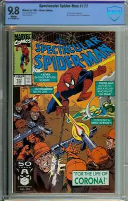 Buy Spectacular Spider-man #177 Cbcs 9.8 White Pages // Corona Cover 1991 • 94.60£