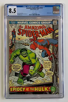 Buy AMAZING SPIDER-MAN #119, Marvel Comics, CGC 8.5, Hulk Appearance, Romita Cover • 276.75£