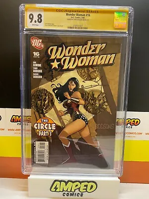 Buy Wonder Woman #16 (2008) CGC 9.8 - Signature Series Signed Terry Dodson! • 112.05£