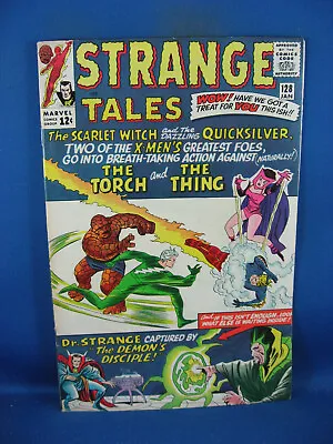 Buy Strange Tales 128  F Vf  Nick Fury 1965 Marvel Scarlet Witch Quicksilver • 59.37£