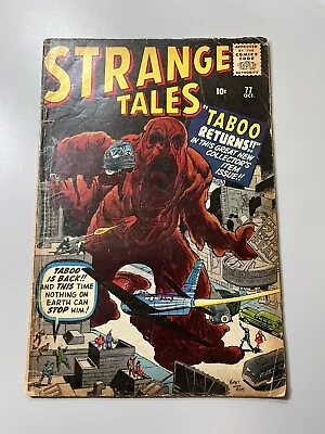 Buy Strange Tales #77 (1960) KIRBY Cover/Art! DITKO Art! Pre-hero Silver *VG- Range* • 78.27£