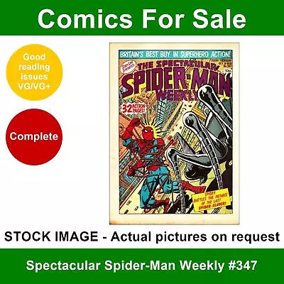 Buy Spectacular Spider-Man Weekly #347 Comic - VG/VG+ 1979 - Marvel UK • 3.99£