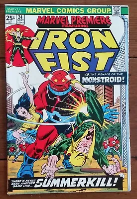 Buy Marvel Premiere 24, Featuring Iron Fist, Marvel Comics, September 1975, Fn • 6.99£