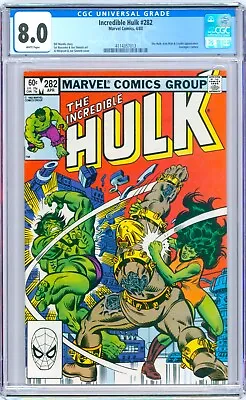 Buy Incredible Hulk #282 1983 Marvel CGC 8.0 First Team-up Of Hulk And She-Hulk • 78.84£
