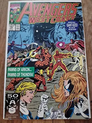 Buy Marvel Comics Avengers West Coast #75 Giant Sized • 2.99£