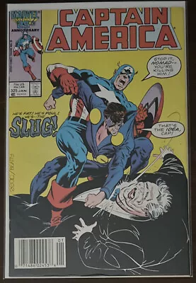 Buy Captain America #325 NM- 9.2 NEWSSTAND 1ST APPEARANCE SLUG MARVEL COMICS 1986 • 4.79£