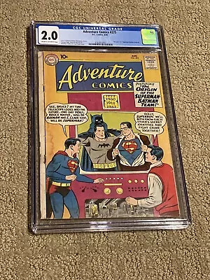 Buy Adventure Comics 275 CGC 2.0 (1st Batman & Superman Team-Up)- 1960 • 81.62£