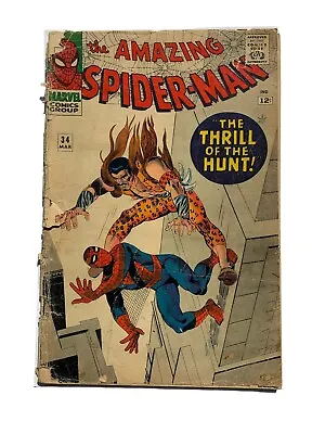 Buy The Amazing Spider-Man #34 Comic 1966 2nd App Gwen Stacy And Harry Osborn .5/PR • 32.14£