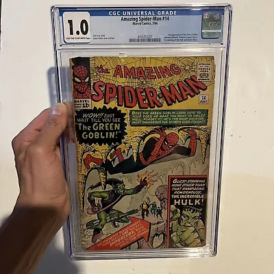 Buy Amazing Spider-Man #14 CGC 1.0 1964 1st App. Green Goblin - Displays BEAUTIFULLY • 944.78£
