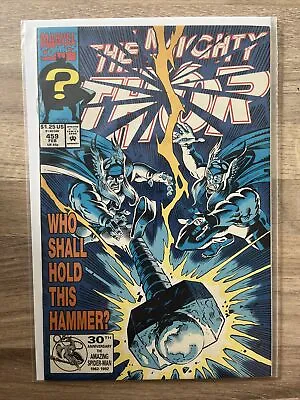 Buy Marvel Comics The Mighty Thor #459 1st Appearance Of Thunderstrike • 10.99£