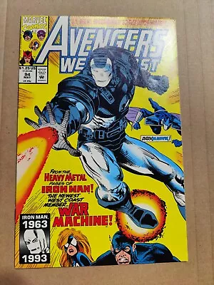 Buy Avengers West Coast #94 1st App Jim Rhodes As War Machine Nice VF Marvel • 19.30£