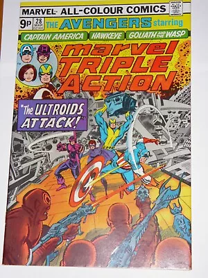 Buy Marvel Triple Action 28 - The Avengers Mar 1976 UK Price Variant VFN+ HIGH GRADE • 9.99£