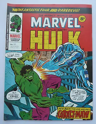 Buy Mighty World Of Marvel #183 - Hulk Marvel UK Comic 3 April 1976 VF- 7.5 • 7.25£