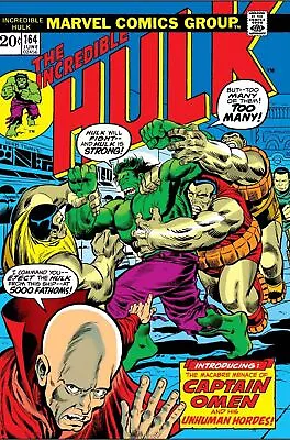 Buy Incredible Hulk #164 - Marvel Comics - 1972 • 12.95£