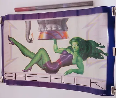 Buy MARVEL She-Hulk/SIlver Sable Joe Chiodo Marvel Press 1990s 22x34 Rolled Posters • 71.11£