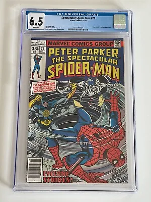 Buy Spectacular Spider-Man #23 CGC 6.5 White Pages | 2nd Moon Knight W Spider-Man • 35.74£