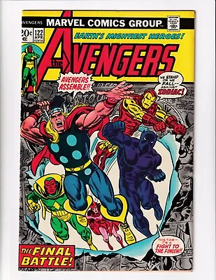 Buy Avengers 122 Vf Marvel Comics Book Iron Man Vision Thor Mantis Romita (1974) • 86.59£