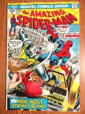 Buy Amazing Spider-man #125 Romita Cover Key 2nd Man-Wolf Conway 1st Print Marvel • 31.62£