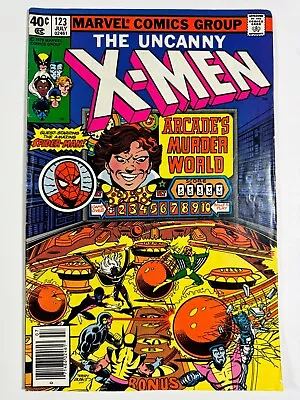 Buy UNCANNY X-MEN #123 : Arcade’s Murder World W/ SPIDER-MAN APP 1979 Marvel Comics • 16.09£