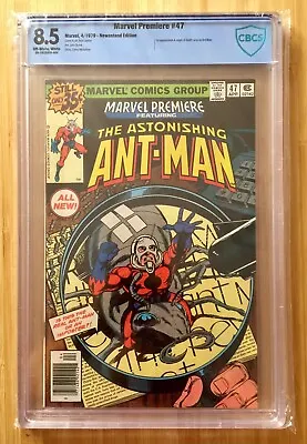 Buy Marvel Premiere 47 CBCS 8.5 First Scott Lang As Ant-Man News Stand Cents 1979 • 159.95£