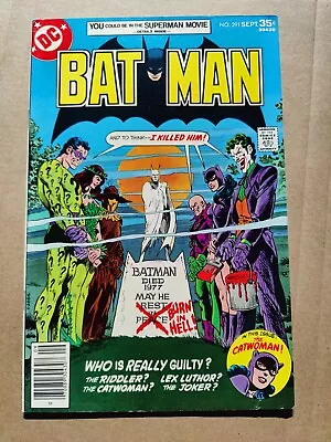 Buy Batman # 291 FN Midgrade Classic Jim Aparo Rogues Gallery Cover Joker 1977 • 31.01£