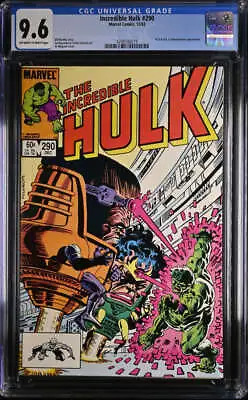 Buy Incredible Hulk #290 Cgc 9.6 Ow/wh Pages // Marvel Comics 1983 • 55.51£