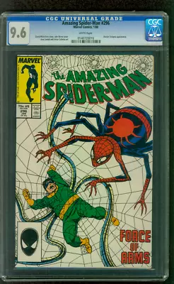 Buy Amazing Spider Man 296 CGC 9.6 Doc Ock John Byrne Cover 1/1988 White Pgs • 55.33£