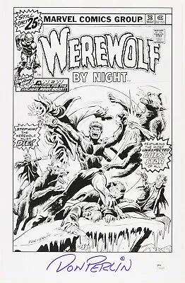Buy 1976 Don Perlin Werewolf By Night #38 Ink Sketch Signed 11x17 Print (JSA) • 67.14£
