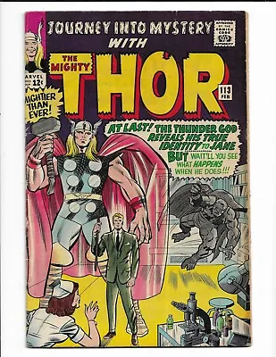 Buy Journey Into Mystery 113 - Vg/f 5.0 - Thor - Loki - Grey Gargoyle (1965) • 44.47£