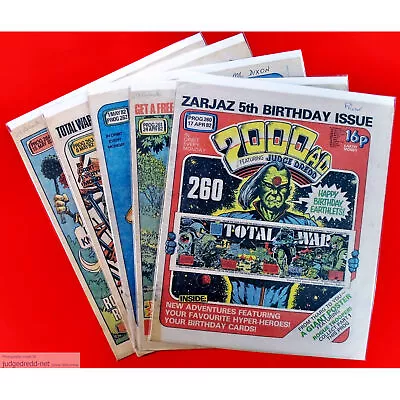 Buy 2000AD Prog 260-264 5 Comics 5th Birthday See Description 17 4 UK 1982 (set . • 40£